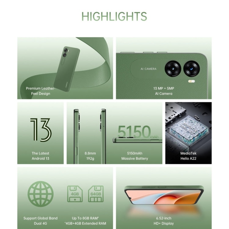 UMIDIGI G3 Dual SIM 4GB+64GB Green