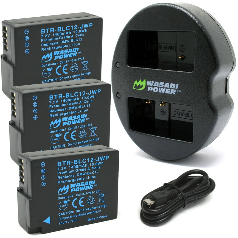 Leica BP-DC12, 18729 Battery (3-Pack) and Dual Charger (Not Fully Decoded) by Wasabi Power