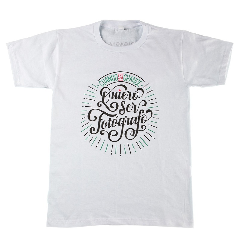 Playera “Quiero ser fotgrafo” Hombre Negro