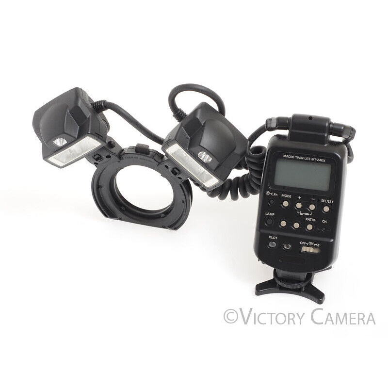 Canon MT-24EX Macro Twin Lite TTL Flash Ring Light Unit -Clean in Case- [EXC]