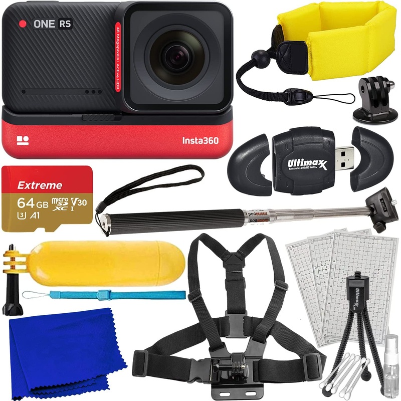 Insta360 ONE RS 4K Edition CINRSGP/E – 10PC Accessory Bundle