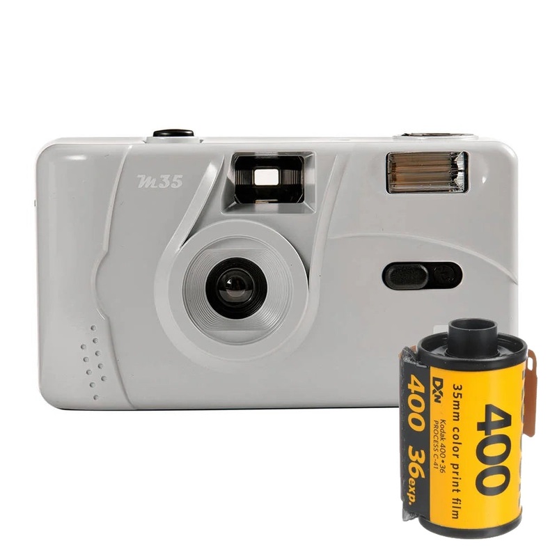 Kodak M35 Marble Grey Camera & Film Bundle With 1 Film
