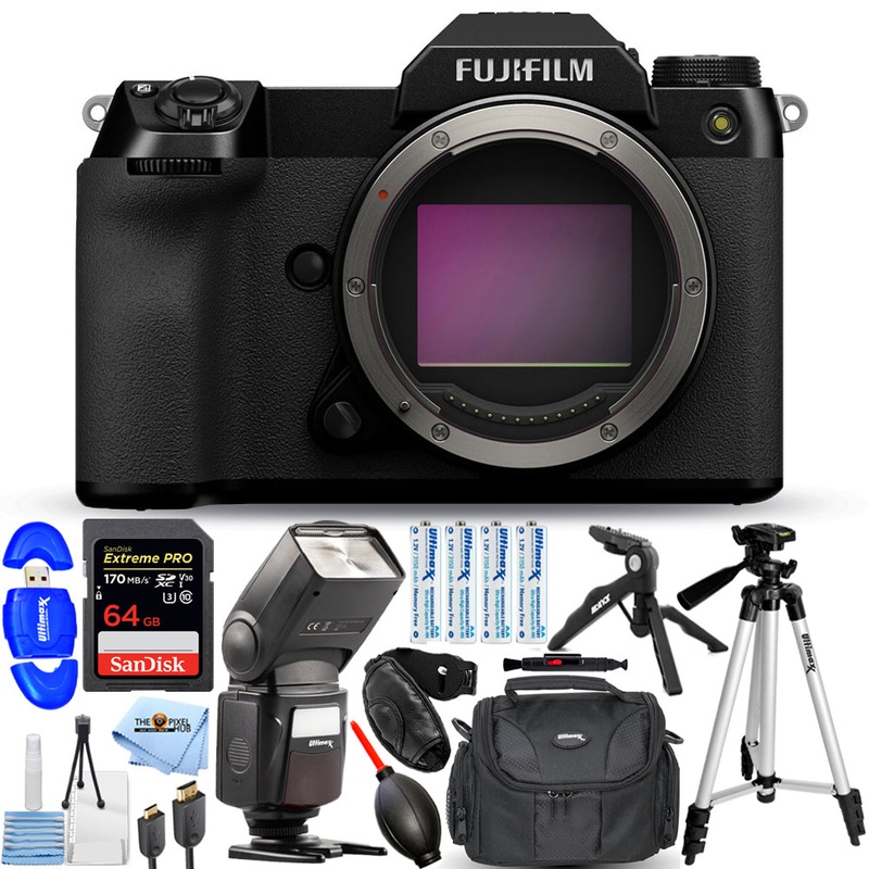 FUJIFILM GFX 50S II Medium Format Mirrorless Camera – 12PC Accessory Bundle