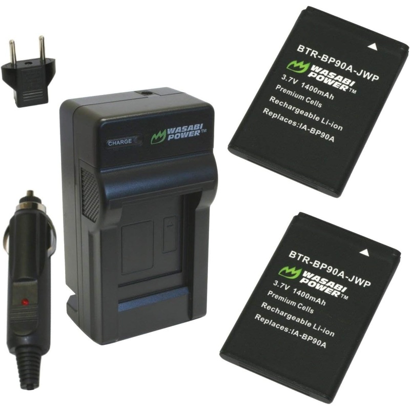 Samsung IA-BP90A Battery (2-Pack) and Charger by Wasabi Power