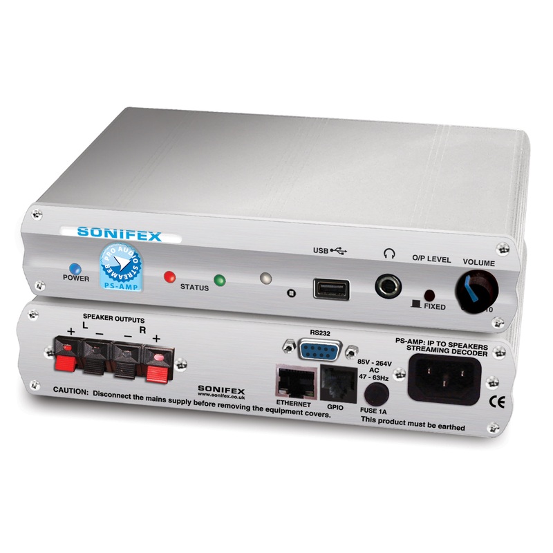 SONIFEX PS-AMP IP To Speakers Streaming Decoder