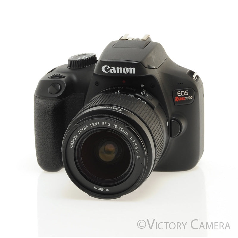 Canon EOS Rebel T100 18MP Digital SLR Camera w/ 18-55mm Zoom Lens [EXC+]