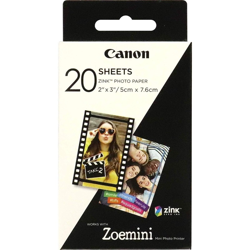 Canon Zoemini Zink Photo Paper (Pack of 20 Sheets)