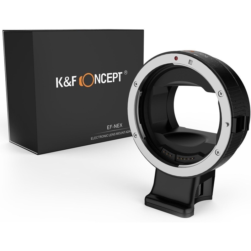 Lens Mount Adapter, K&F Concept Auto Focus Electronic AF Canon EOS EF EF-S lens to Sony NEX E Mount Adapter Ring