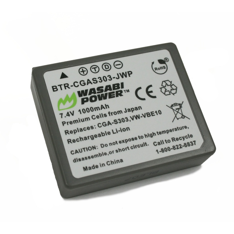 Panasonic CGA-S303 Battery by Wasabi Power