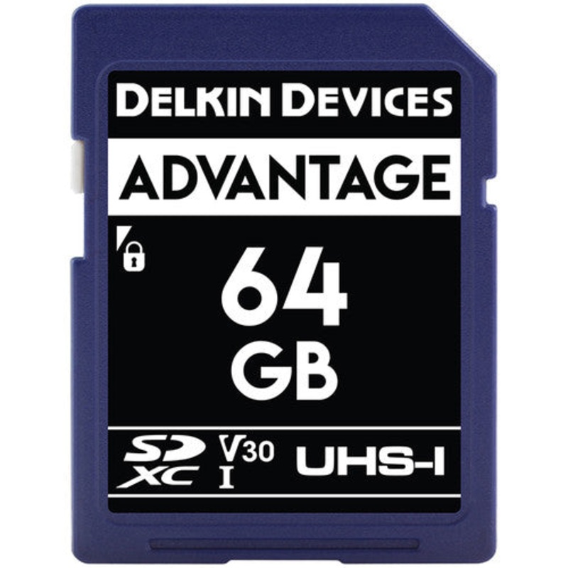Delkin Devices 64GB Advantage UHS-I SDXC Memory Card 100mb/s