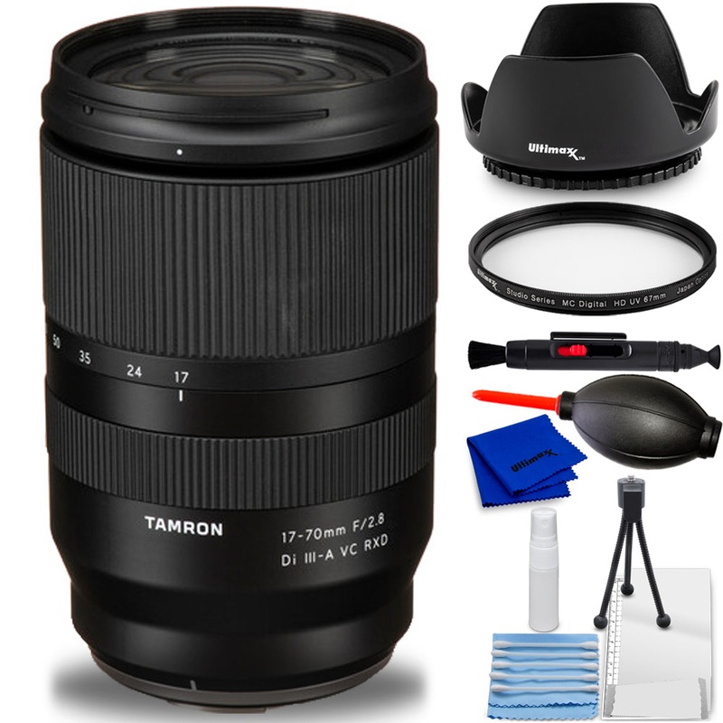 Tamron 17-70mm f/2.8 Di III-A VC RXD Lens for FUJIFILM X – 7PC Accessory Bundle