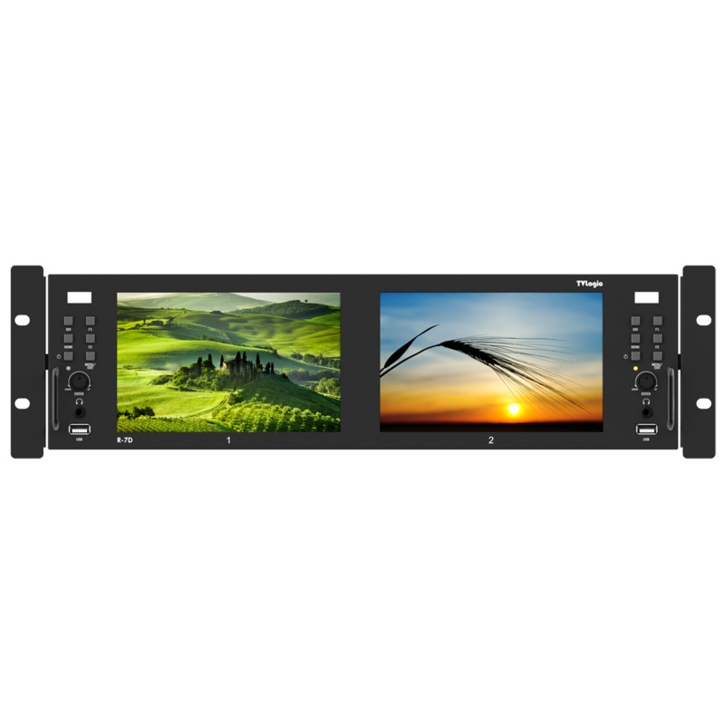 TVLogic R-7D Dual 7-inch Rack Mount Monitor – TVL-R-7D