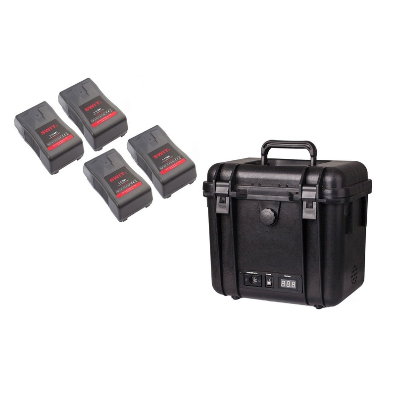 SWIT S-4020 KIT 12/24V Power Station with 4*S-8180S Total 880Wh Power Batteries – S-4020 KIT