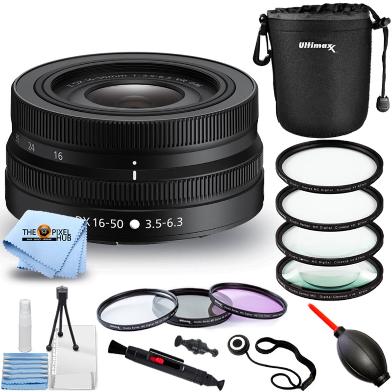 Nikon NIKKOR Z DX 16-50mm f/3.5-6.3 VR Lens 20084 – Filter Kit Bundle White Box