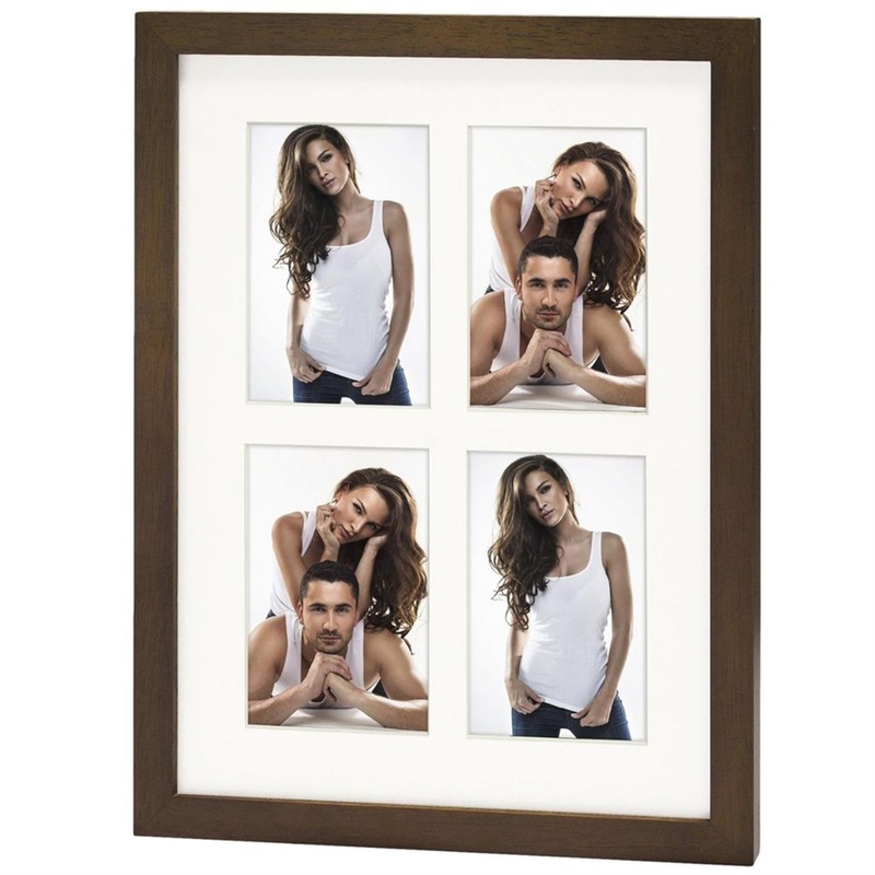 Ponza 4Q Multi Aperture Wood Photo Frame for 4 6×4 Photos