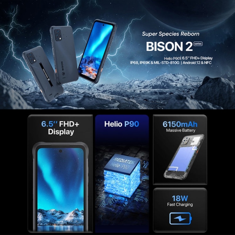 Umidigi Bison 2 Pro Rugged Phone 8GB+256GB Black