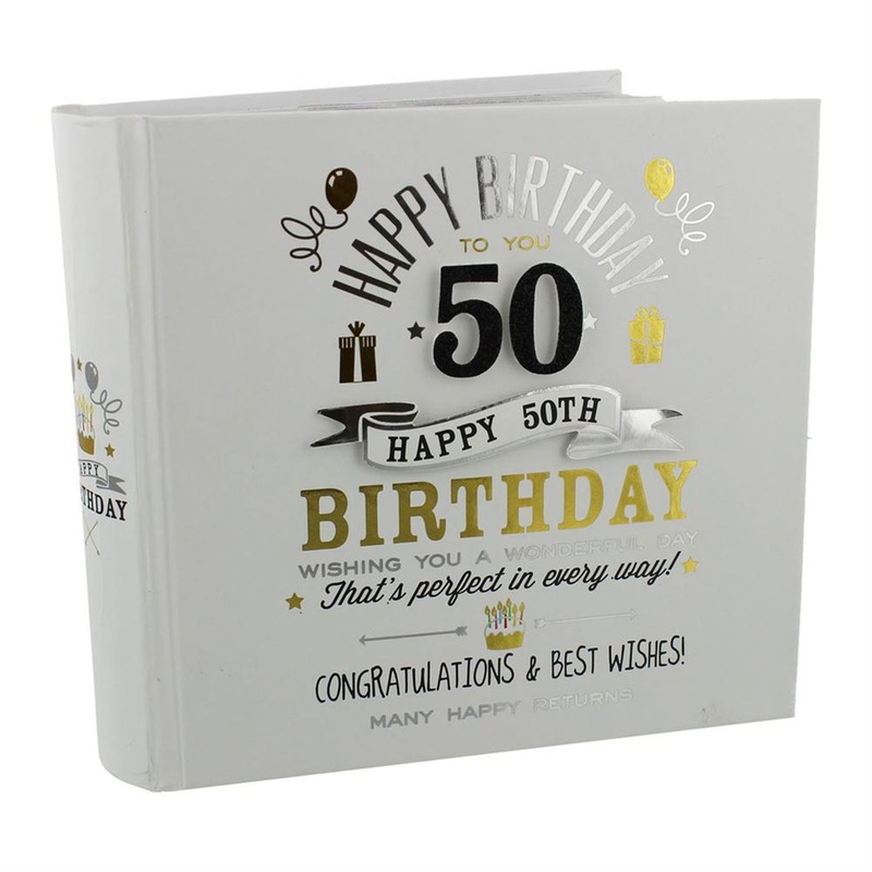 50th Birthday Boy 6×4 Slip In Photo Album 80 Photos