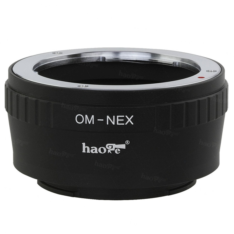 Haoge Lens Mount Adapter for Olympus Zuiko OM Mount Lens to Sony E-mount NEX Camera such as NEX-3, NEX-5, NEX-5N, NEX-7, NEX-7N, NEX-C3, NEX-F3, a6300, a6000, a5000, a3500, a3000, NEX-VG10, VG20