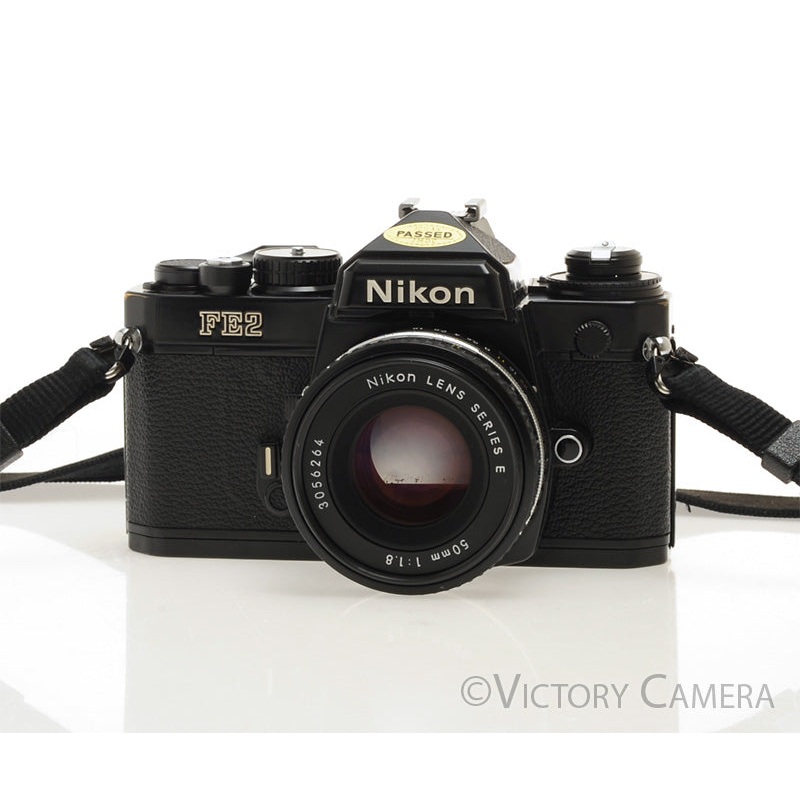 Nikon FE-2 FE2 Black 35mm Camera with 50mm f1.8 AI-s Lens [EXC]