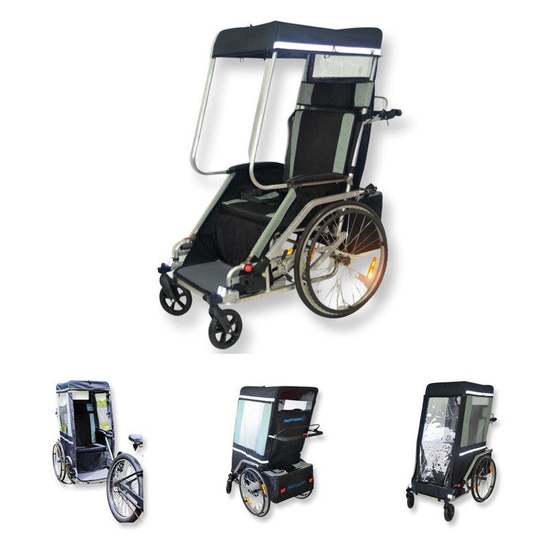 PediCruiser – Adult Bike Trailer + Adult Stroller Wheelchair