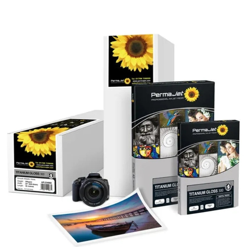 Permajet Titanium Gloss 300 Roll Paper 17″ – 30 Metres
