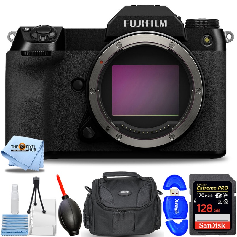 FUJIFILM GFX 100S Medium Format Mirrorless Camera 600022058 – 7PC Accessory Kit