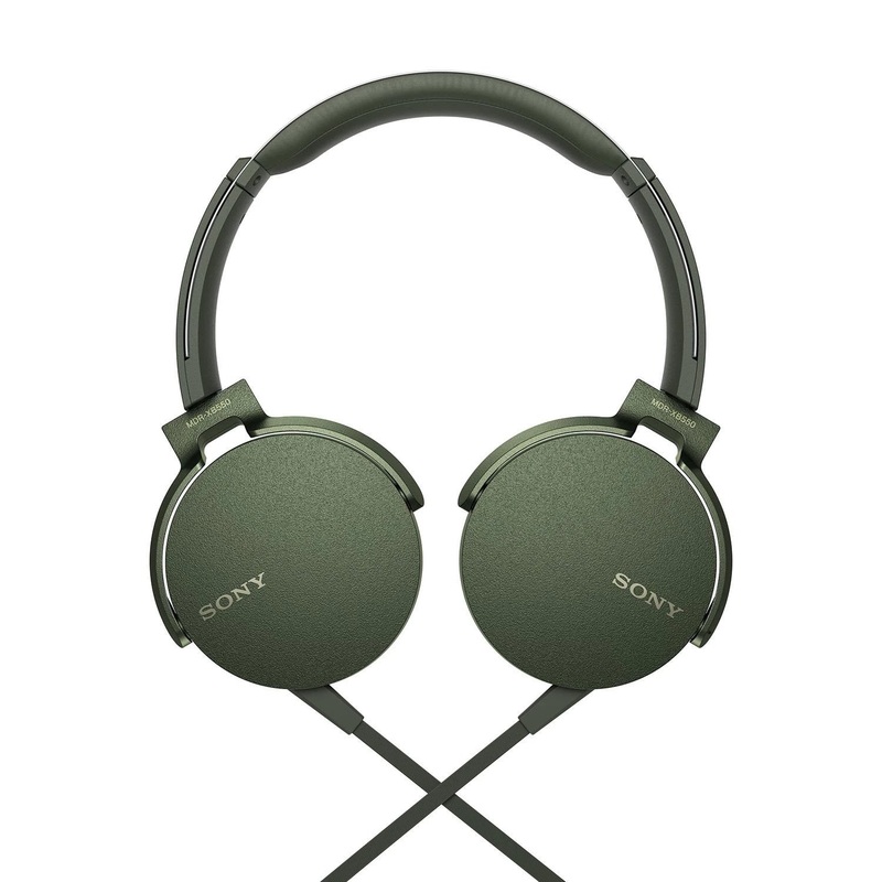 Sony MDR-XB550AP Extra Bass Headphones Green