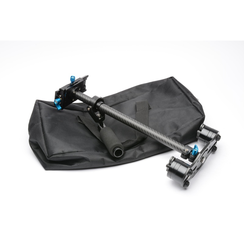 Yelangu S60T Carbon Fiber Handheld DSLR Stabilizer (Black) w/weights, case, QR plate