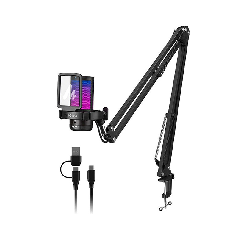 Kit Micrfono Maono DM20s Gamer RGB con Brazo Boom para PC y CEL