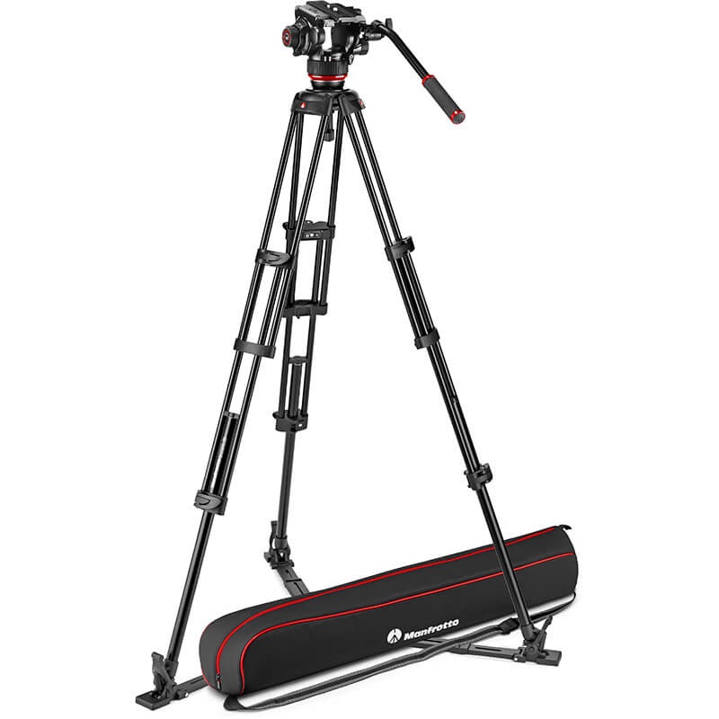 Manfrotto 504X Fluid Video Head with Aluminium Twin Leg Tripod GS – MVK504XTWINGA