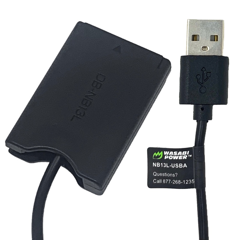Canon NB-13L DC Coupler with USB-A Input by Wasabi Power