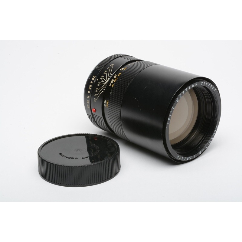 Leica Elmarit-R 135mm F2.8 Lens, Caps, Very Clean And Sharp! + Rear Cap