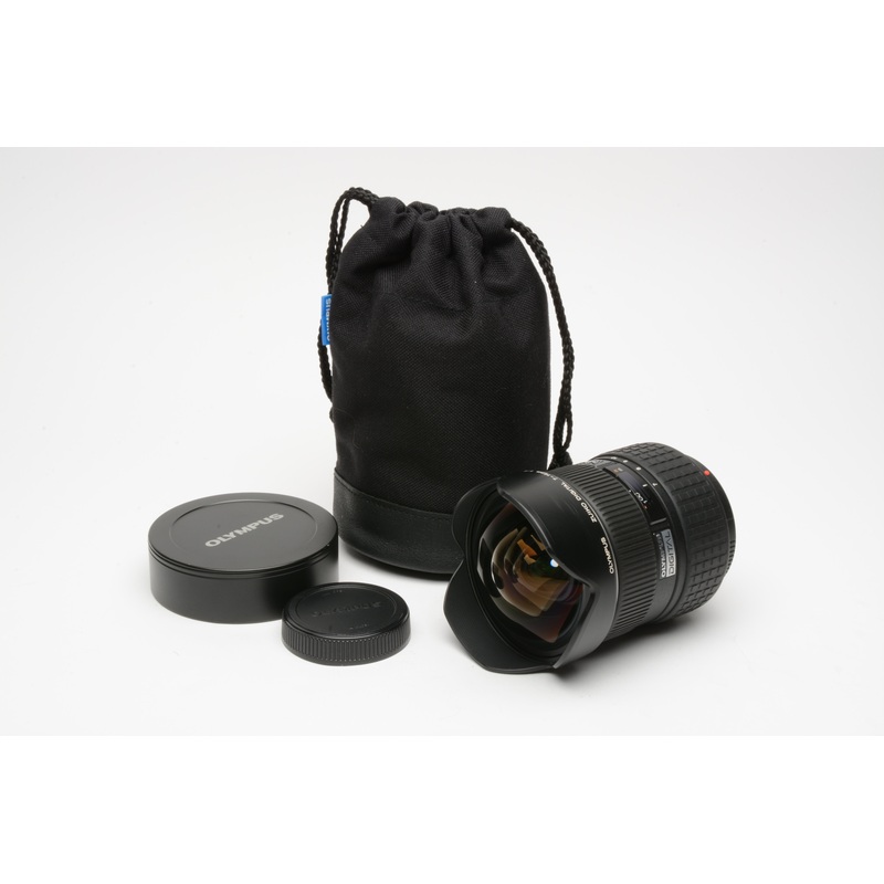 Olympus Digital 7-14mm f4 Zuiko ED Lens Original 4/3 Mount, Pouch+Caps, Mint-