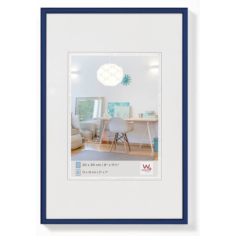 Walther New Lifestyle Photo Frame Blue 9.84×7.48 inch – (Insert 7×5 inch)