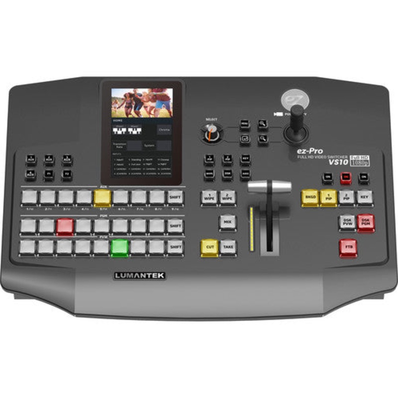 Lumantek ez-Pro VS10 3G-SDI/HDMI Video Switcher with 5″ LED Touchscreen