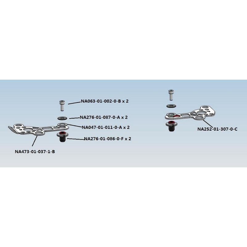 Pair of Handle Brackets with Screws for NA-5DIV