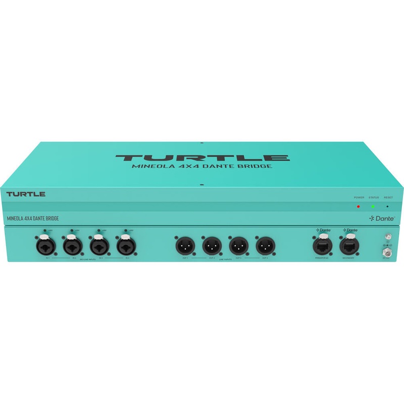 Turtle AV Mineola 4×4 Dante Audio Bridge – TAV-MINEOLA4XLR