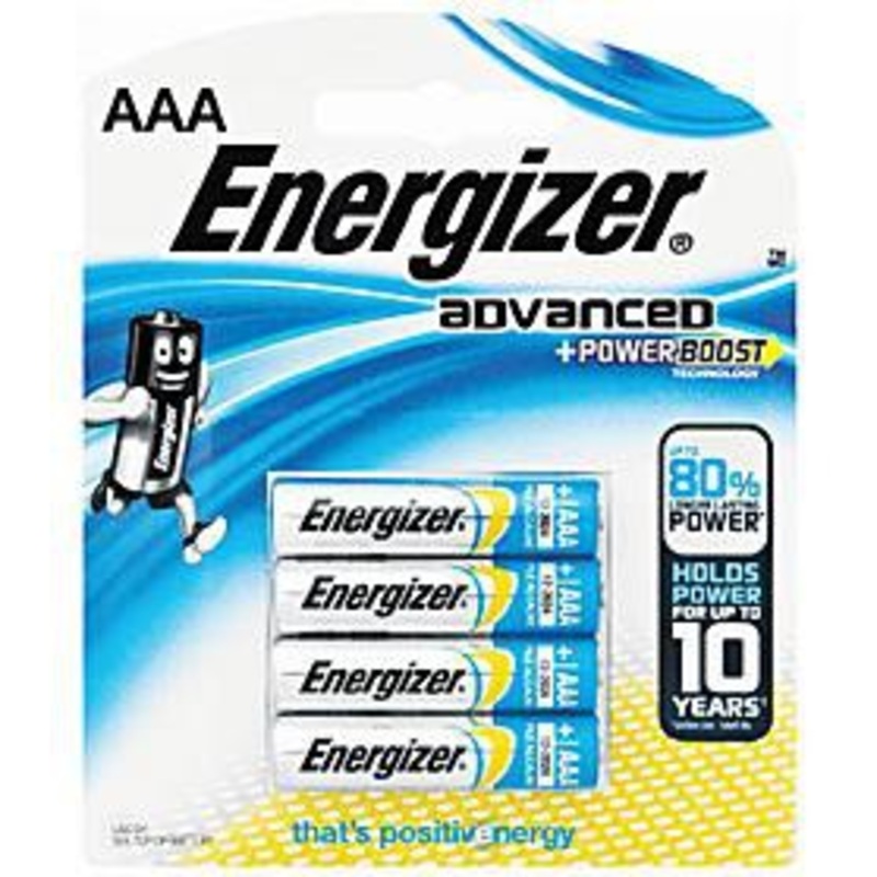Energizer Advanced Alkaline AAA Battery (4 Pack)