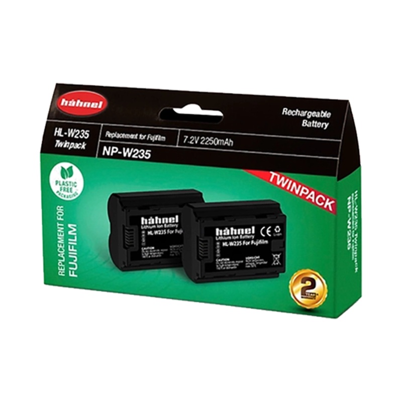Hahnel HL-W235 Rechargeable Lithium-Ion Battery for Fujifilm Cameras (Twin Pack)