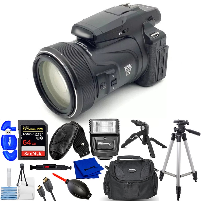 Nikon COOLPIX P1100 Digital Camera 26541 – 12PC Accessory Bundle