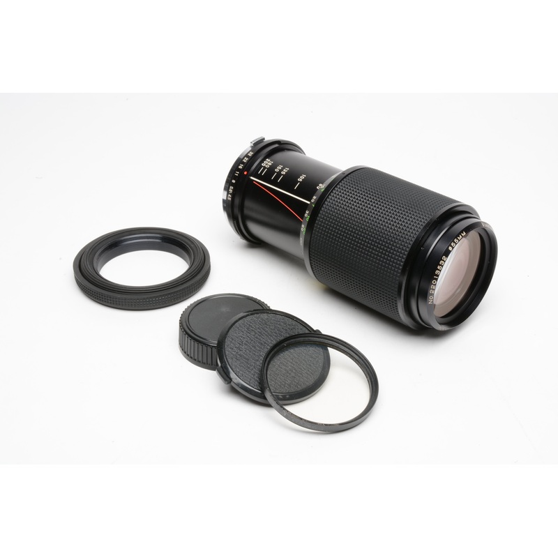 Vivitar 80-200mm f4.5 Telephoto zoom lens for Olympus OM mount, caps, hood, bargain