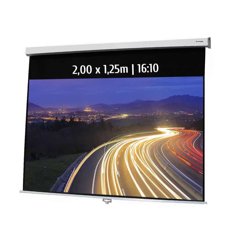 KIMEX Ecran de projection manuel 2,00×1,25m 16:10