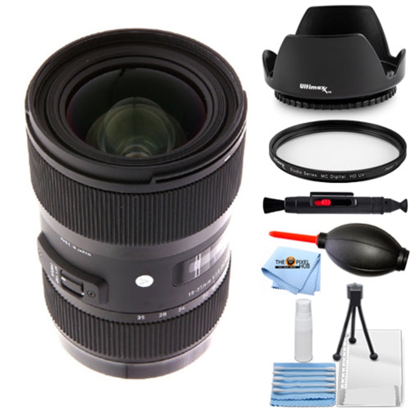 Sigma 18-35mm f/1.8 DC HSM Art Lens for Canon EF – Essential UV Filter Bundle