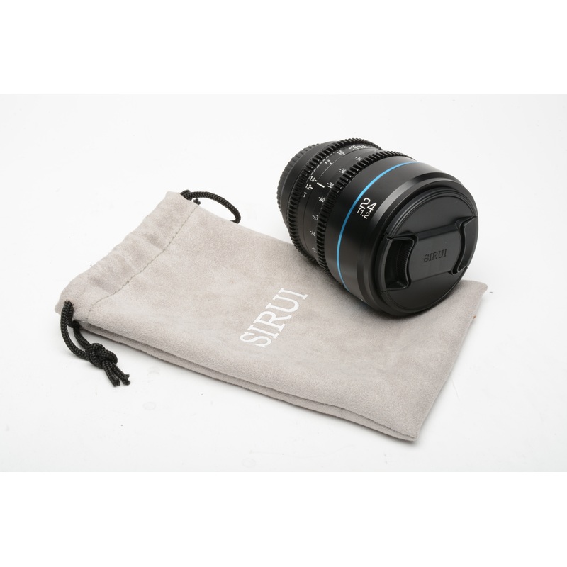 Sirui 24mm T1.2 Sony E-Mount lens, Mint-, in pouch, w/caps