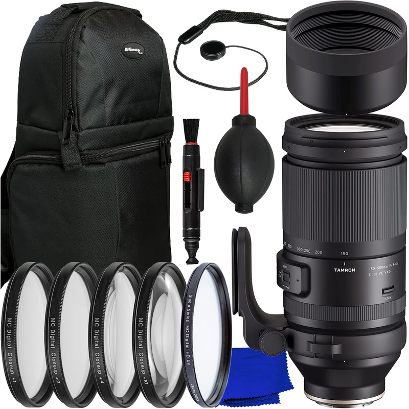 Tamron 150-500mm f/5-6.7 Di III VXD Lens for FUJIFILM X – 7PC Accessory Bundle