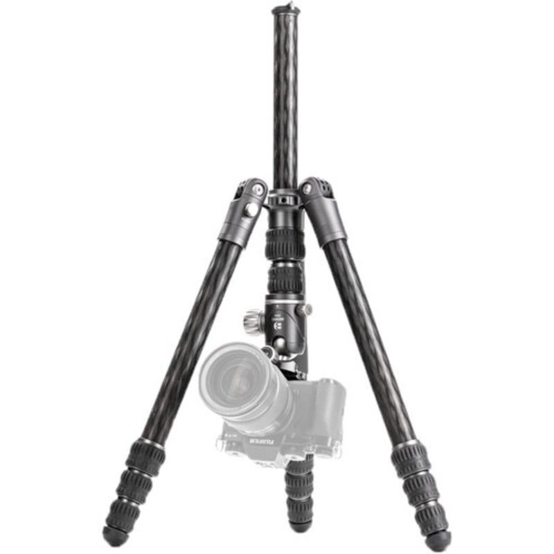 Benro Bat Carbon Fiber Two Series Travel Tripod/ Monopod with VX25 Ballhead, 4 Leg Sections, Twist Leg Locks, Padded Carrying Case