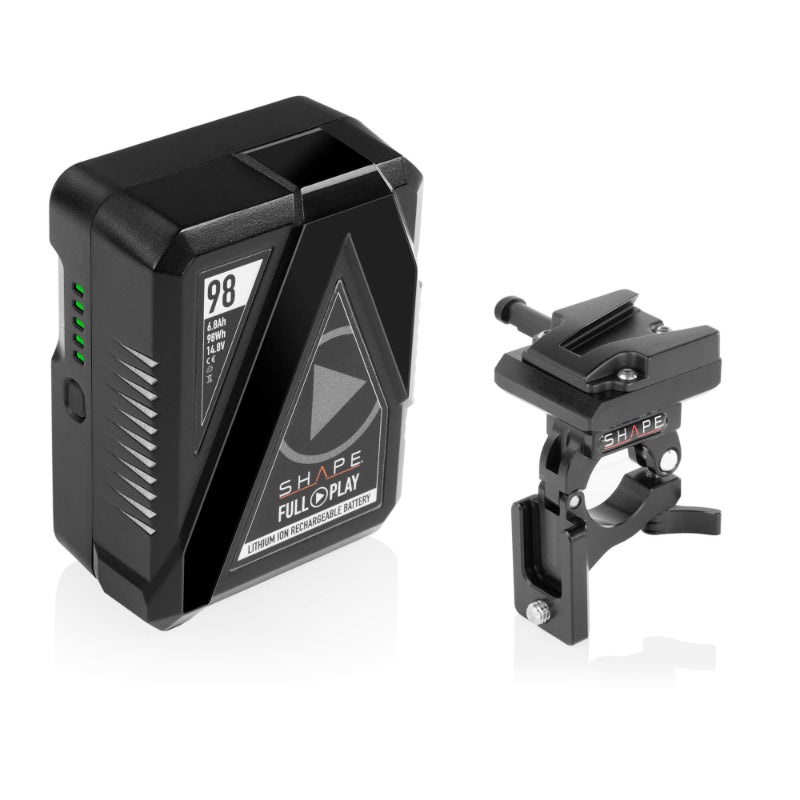 SHAPE FULL PLAY 14.8 V 98 WH – Batterie rechargeable lithium-ion V-Mount avec attache V-Mount pour barre  gimbal 25 mm