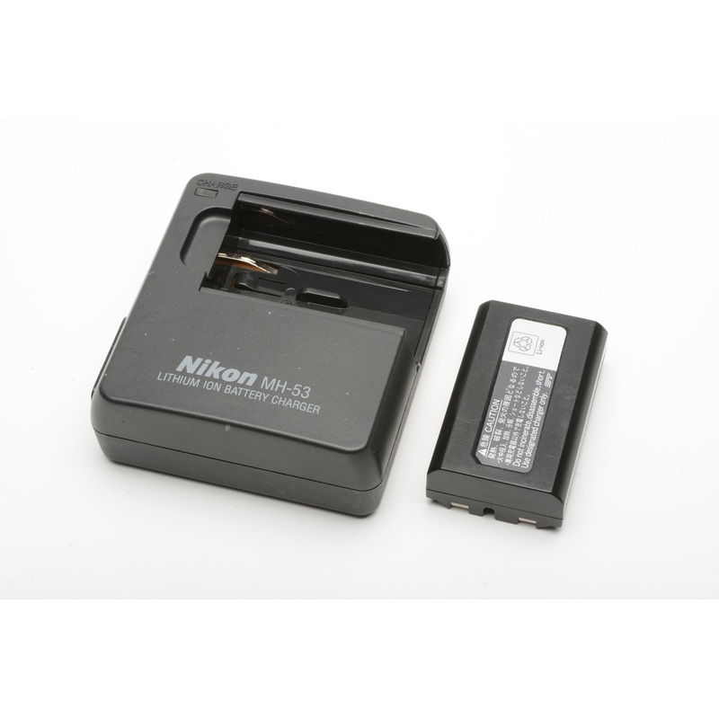 Genuine Nikon MH-53 Battery Charger w/Nikon EN-EL1 battery, Tested