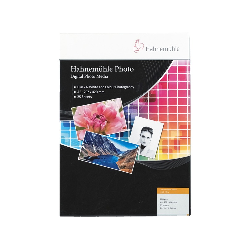HAHNEMHLE Photo Matt Fibre 200gsm, A3 -25bl