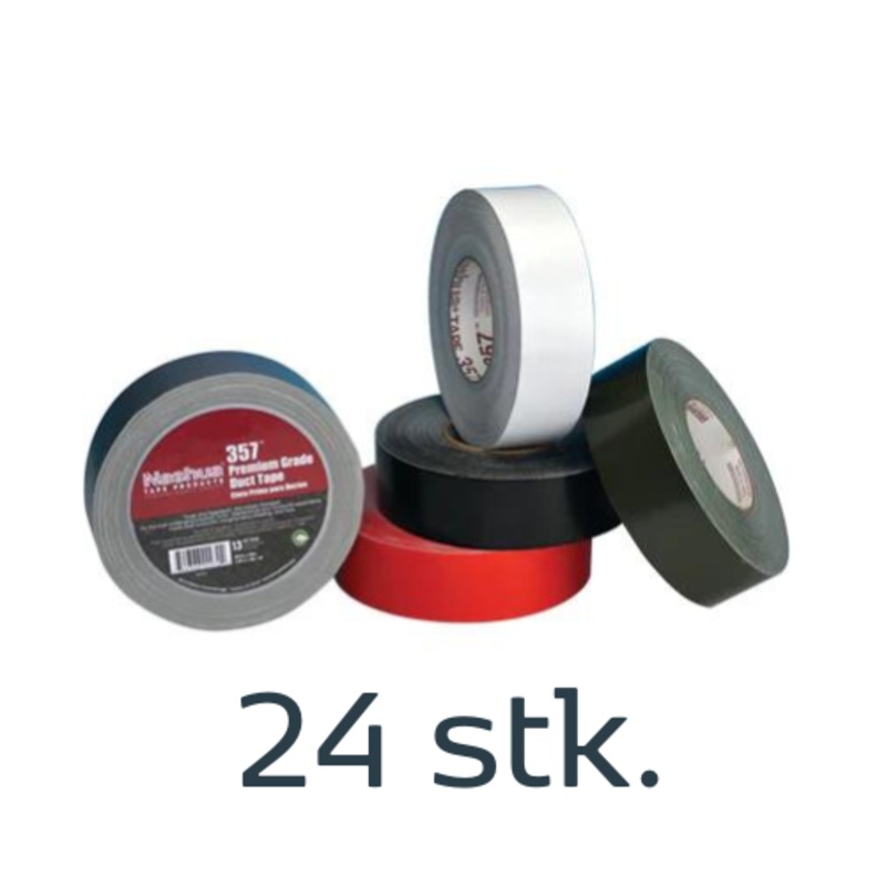NASHUA 357 PREMIUM GRADE DUCT TAPE, BLACK. BOX OF 24PCS, 119KR EACH